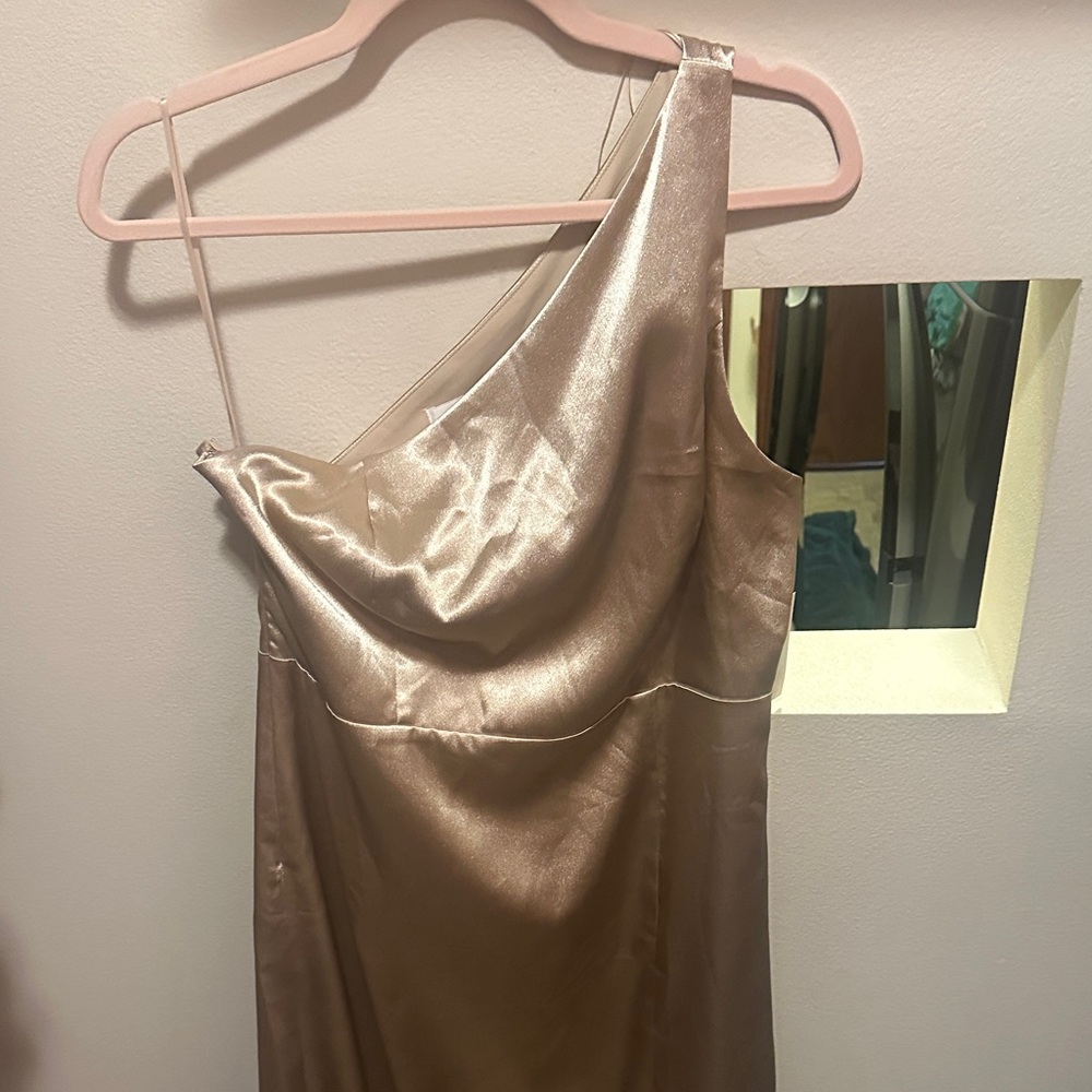 Birdy Grey Champagne One-Shoulder Dress
